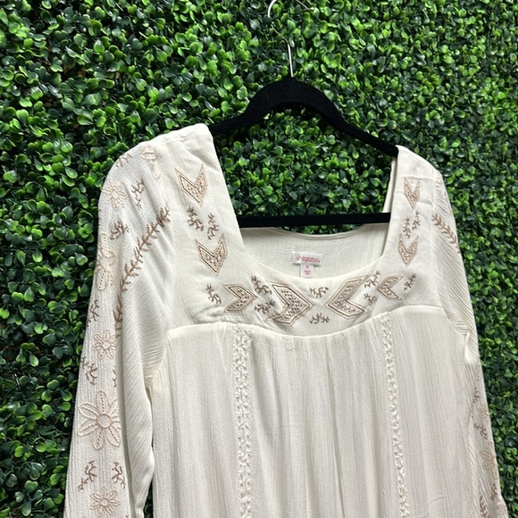 Xhilaration  White bohemian embroidered dress - Picture 5 of 9